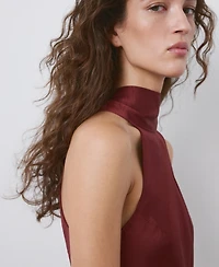 Mango Women's Bow Halter-Neck Dress