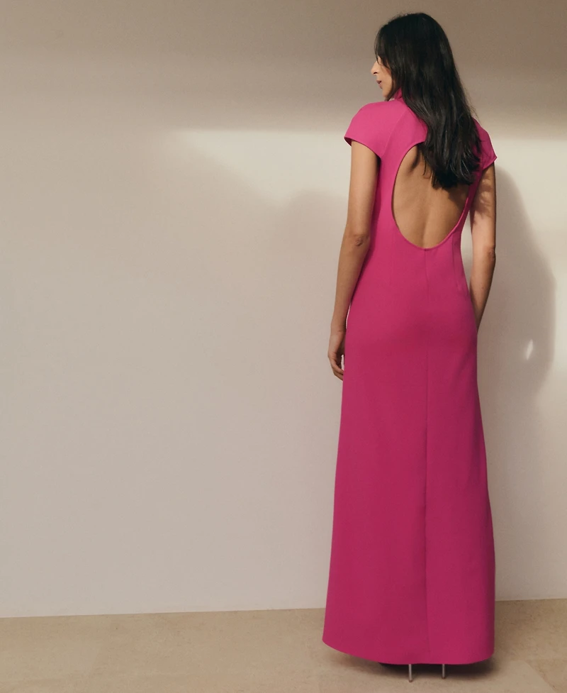 Mango Women's Open Back Long Dress