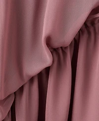 Mango Women's Asymmetrical Sleeve Ruffled Dress