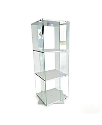 Streamdale Furniture 3-Tier Rotatable Display Cabinet with Remote Led Light