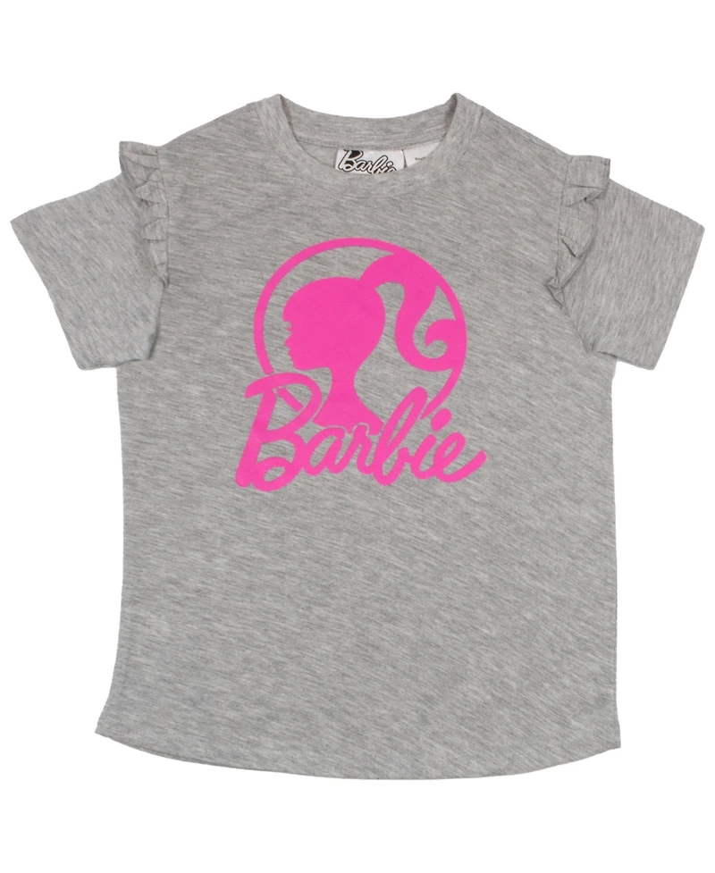 Barbie Little Girls 4- 16 Casual Shirt 2 Piece and Legging Outfit Set