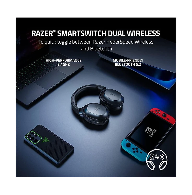 Razer Barracuda X Wireless Gaming Headset Bluetooth Usb-c Multi-Platform Low Latency RZ0404430100