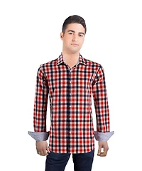 Elie Balleh Men's Slim Fit Gingham Plaid Shirt