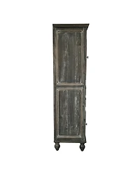 Streamdale Furniture Farmhouse Tall Narrow Storage Cabinet with 2 Drawers and 2 Doors