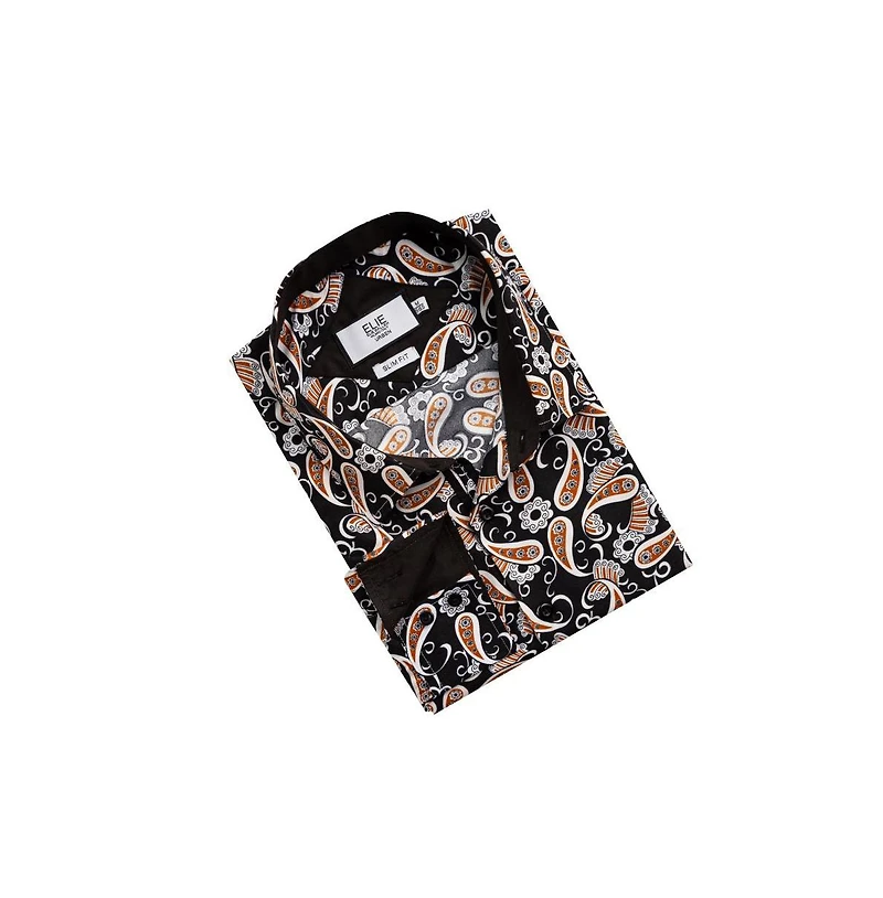 Elie Balleh Men's Slim Fit Paisley Sport Button-Down Shirt