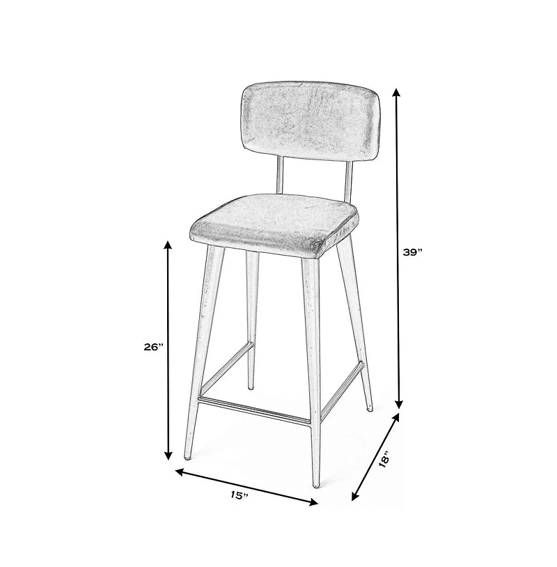 Butler Specialty Saddle Leather Rectangular 26" Counter Stool
