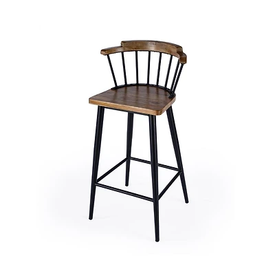 Butler Specialty Merrick Wood and Iron Spindle Bar Stool