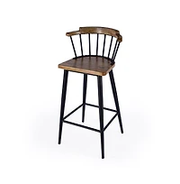 Butler Specialty Merrick Wood and Iron Spindle Bar Stool