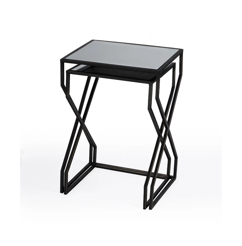 Butler Specialty Demi Modern Mirrored Nesting Tables