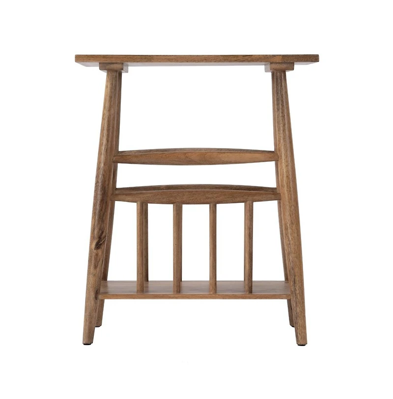 Butler Specialty Bowen 20 in. W Rectangular Solid Wood Side Table with Magazine Holder
