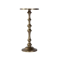 Butler Specialty Passeo 10 in. W Round All Metal Pedestal Base End Table
