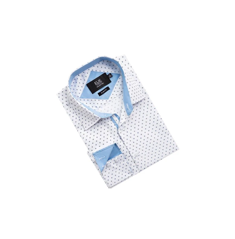 Elie Balleh Men's Slim Fit Modern Ditsy Print Shirt
