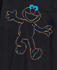 Airwaves Men's Sesame Street Elmo Rainbow Lineart Short-Sleeve Graphic T-Shirt
