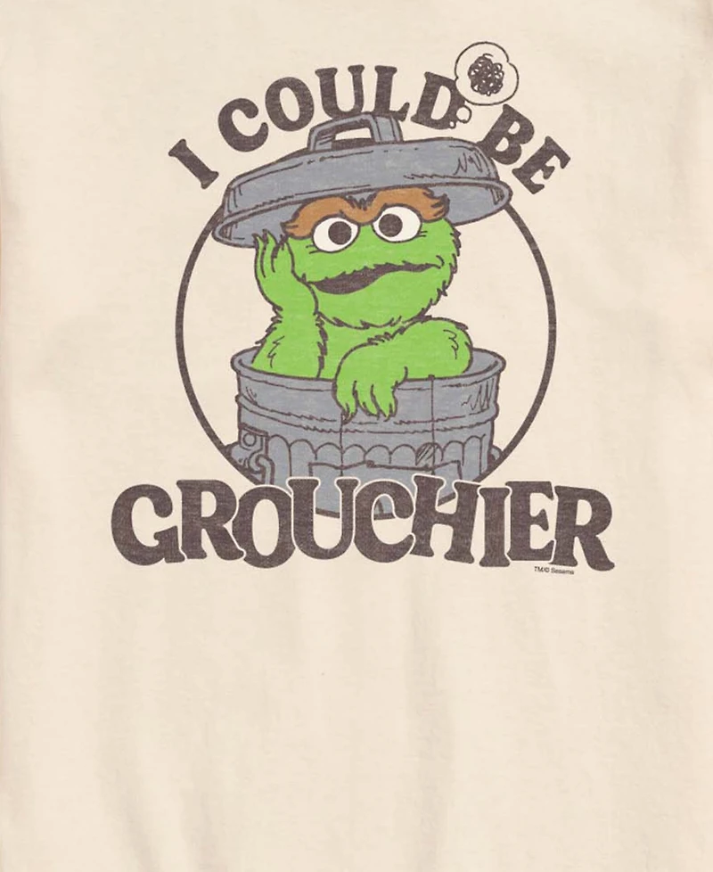 Airwaves Men's Sesame Street Could Be Grouchier Oscar Short-Sleeve Graphic T-Shirt