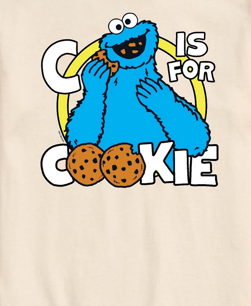 Airwaves Men's Sesame Street Cookie Monster Short-Sleeve Graphic T-Shirt
