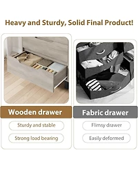 gaomon 41.5" Tall 4-Drawer Vertical Cabinet, Freestanding Wooden Closet Storage Chest for Living Room Hallway Entryway