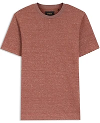 Boss by Hugo Men's Cotton, Linen Silk Mouline-Structured T-Shirt
