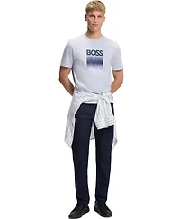 Boss by Hugo Boss Men's Logo Print Cotton-Jersey T-Shirt