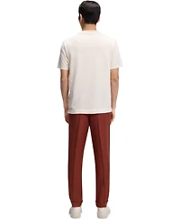 Boss by Hugo Men's Cotton-Silk Geometric Jacquard T-Shirt