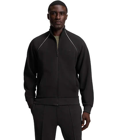 Boss by Hugo Men's Cotton-Blend Contrast Piping Sweatshirt