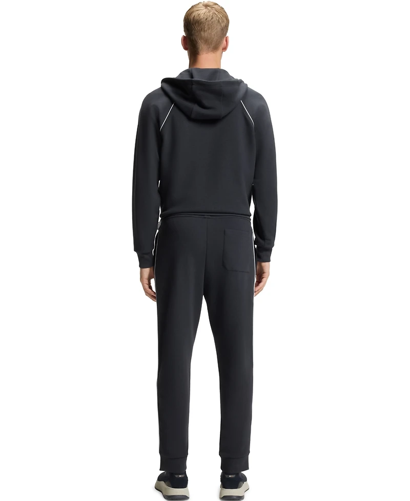 Boss by Hugo Men's Piped-Detail Cotton-Blend Tracksuit Bottom Pants
