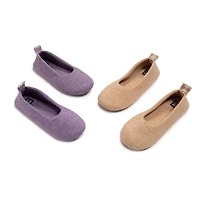Muk Luks Women's 2 Pair Travel Ballerina Set