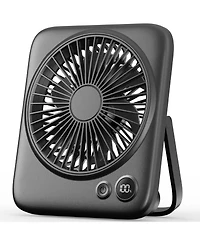 Gnuadz Portable Camping Fan, Rechargeable, Usb, Wireless, 4-Speed Silent, Led, Foldable, 4000mAh