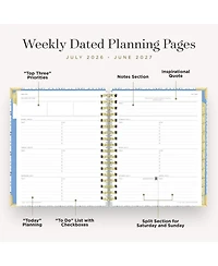 Gnuadz Academic Year Planner Weekly 2026-2027 Wirebound Tabs Stickers Ruler