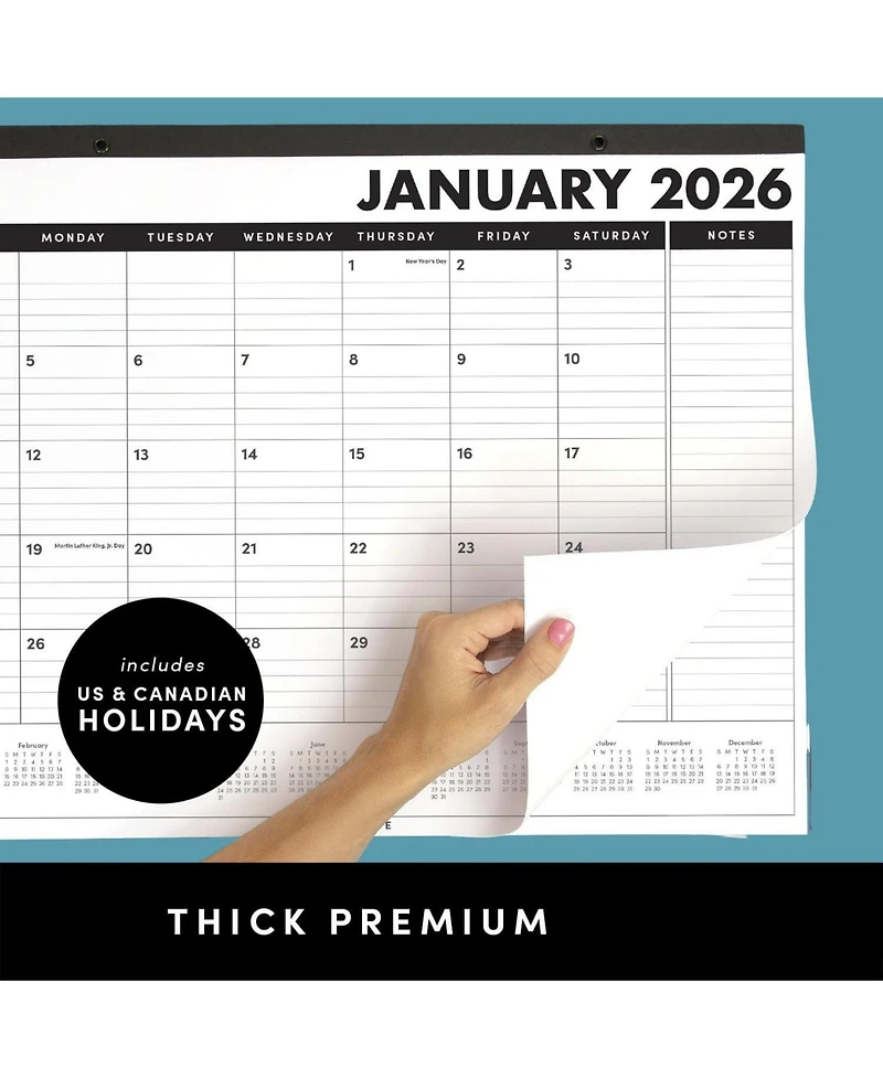 Gnuadz 2026 Calendar 12 Months Minimalist Pastel Wall Desk Monthly Yearly Notes