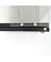 Streamdale Furniture 4-Tier Rotatable Tempered Glass Display Cabinet with Remote Led Light