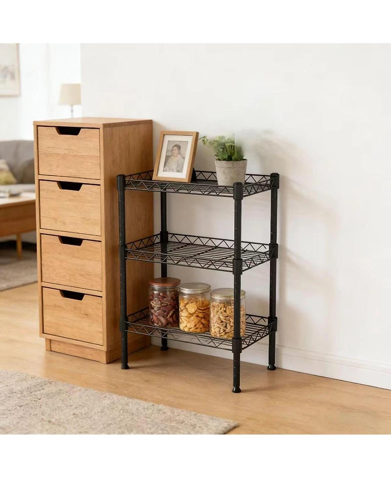 Streamdale Furniture 3-Tier Adjustable Metal Storage Rack