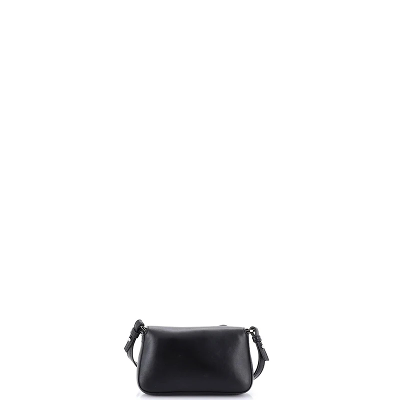 Pre-Owned Fendi Micro Baguette Bag Embellished Leather