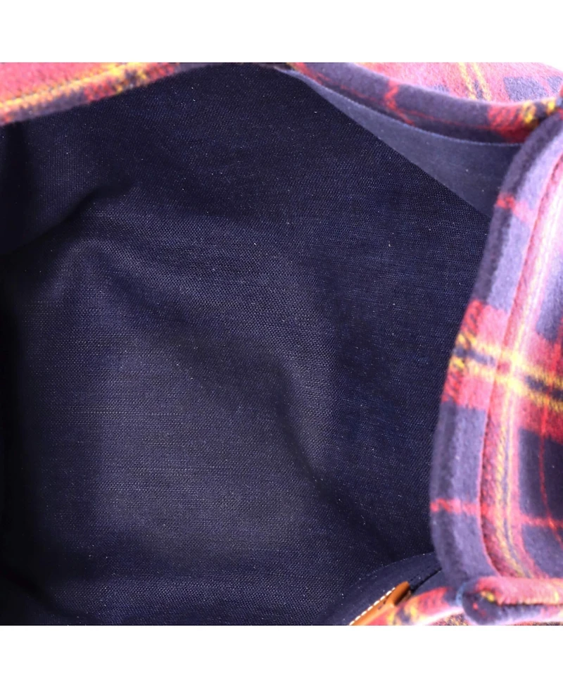 Pre-Owned Celine Large Cabas Thais Tote Tartan Wool