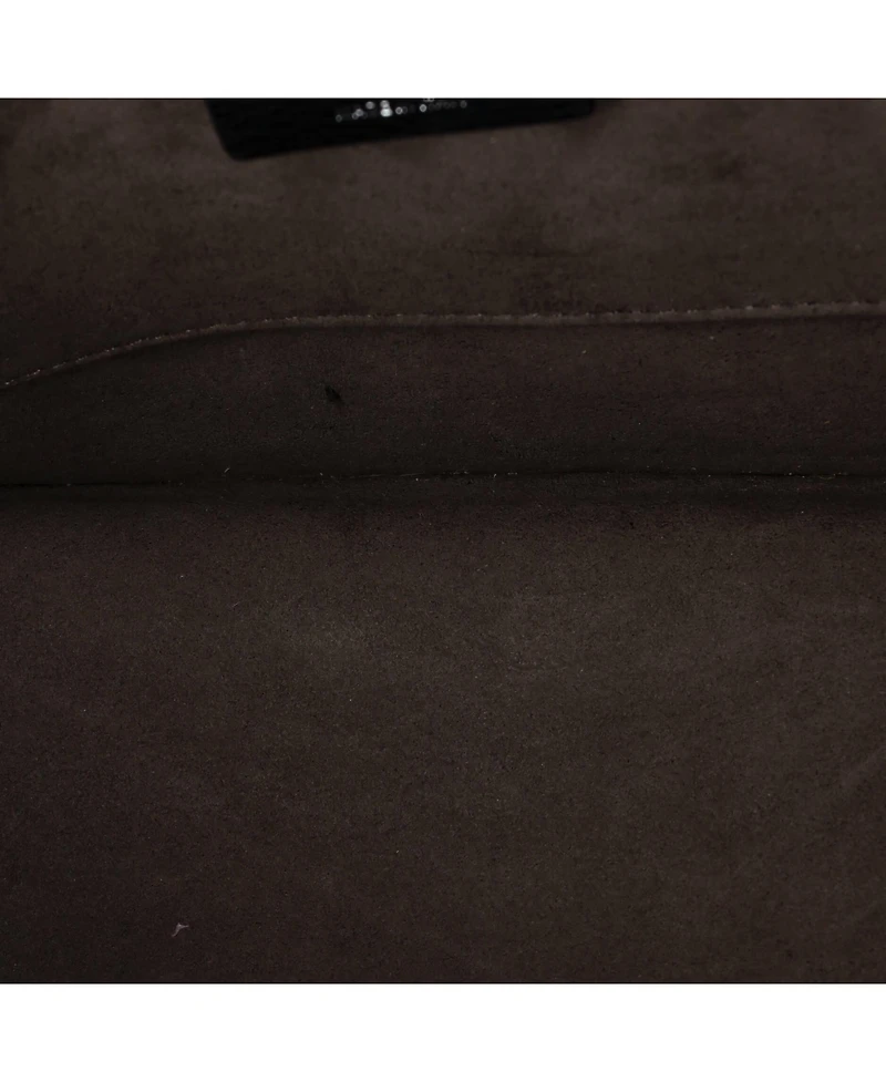 Pre-Owned Fendi Medium Kan I F Shoulder Bag Whipstitch Zucca Embossed Leather