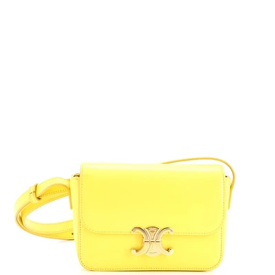 Pre-Owned Celine Nano Triomphe Shoulder Bag Smooth Calfskin