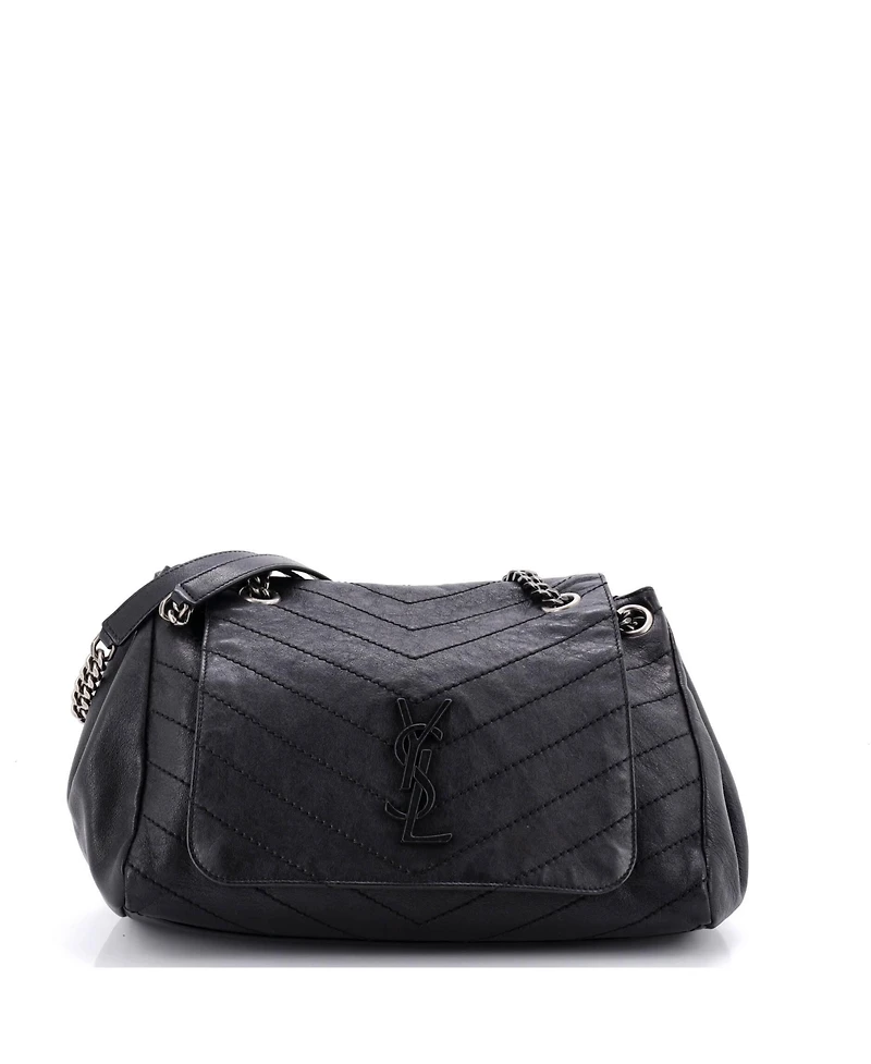 Pre-Owned Saint Laurent Medium Nolita Satchel Matelasse Chevron Leather