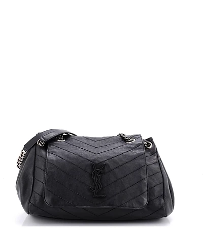 Pre-Owned Saint Laurent Medium Nolita Satchel Matelasse Chevron Leather