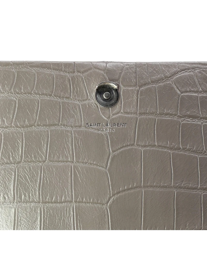 Pre-Owned Saint Laurent Medium Classic Monogram Tassel Crossbody Bag Embossed Leather
