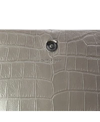 Pre-Owned Saint Laurent Medium Classic Monogram Tassel Crossbody Bag Embossed Leather