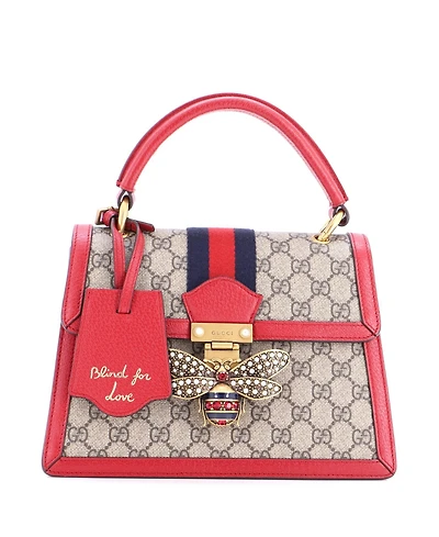 Pre-Owned Gucci Small Queen Margaret Top Handle Bag Gg Coated Canvas