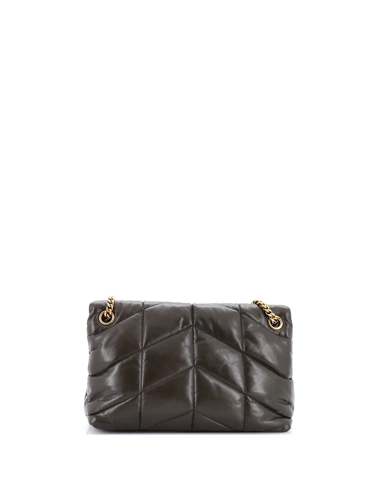 Pre-Owned Saint Laurent Small Loulou Puffer Shoulder Bag Quilted Leather