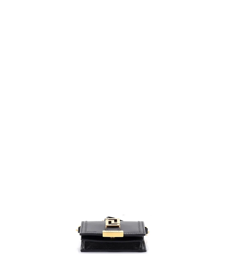 Pre-Owned Versace Mini Greca Goddess Wallet on Chain Leather