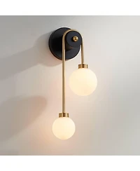 Possini Euro Design Possini Euro Adelia 16" High and Brass 2-Light Wall Sconce