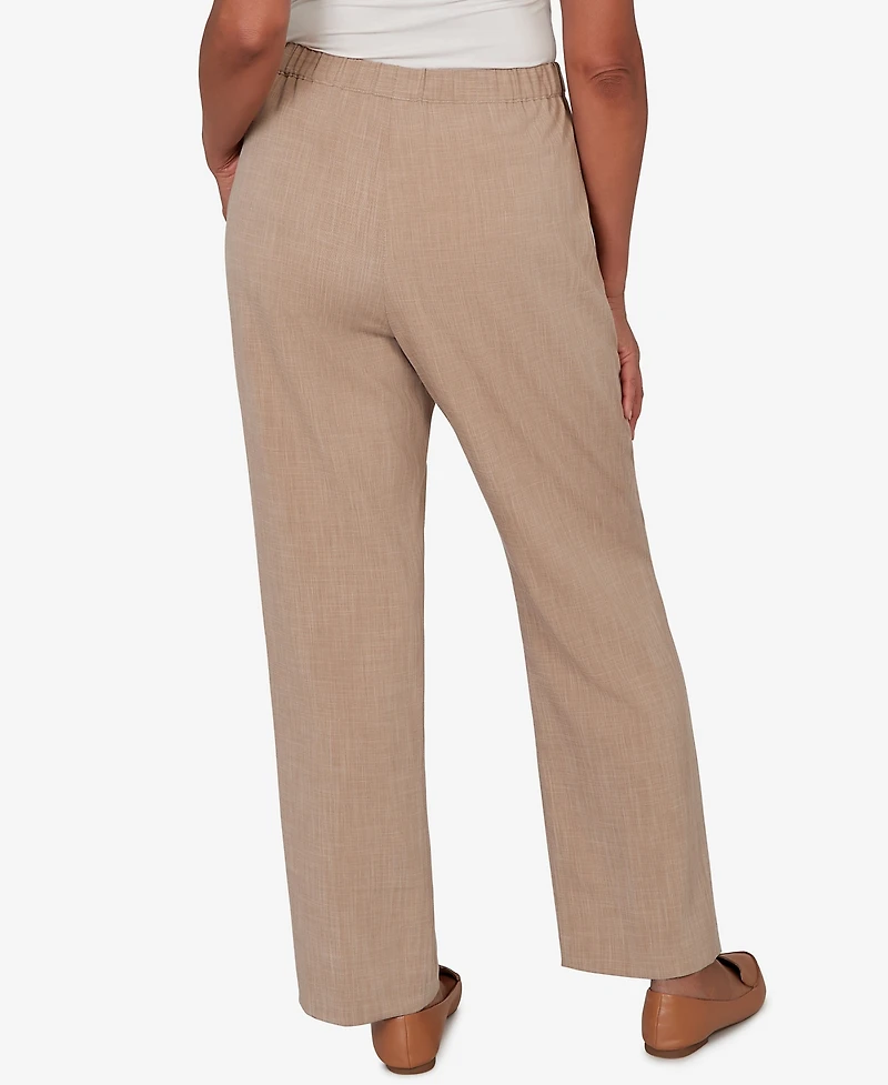 Alfred Dunner Women's Grand Bazaar Textured Pull-On Pants