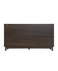 Streamdale Furniture 6-Drawer Fluted Wood Dresser, 60" Wide Storage Cabinet