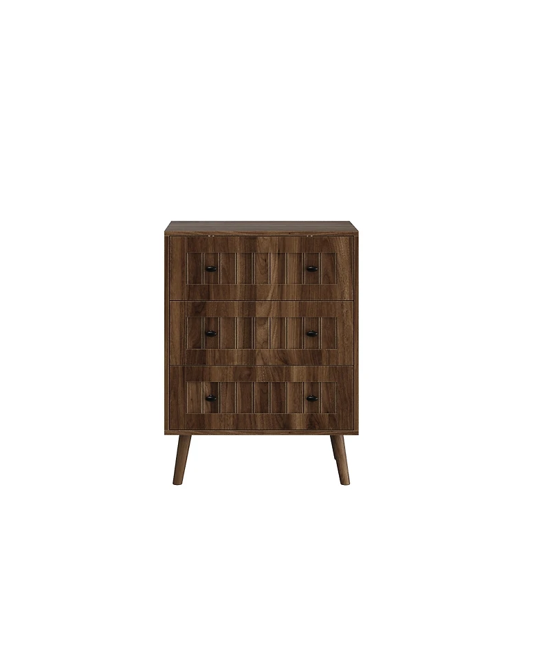 Streamdale Furniture Modern 3-Drawer Wooden Storage Dresser