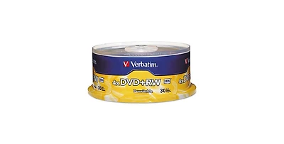 Verbatim 94834 4.7 Gb 4x Dvd Rw Rewritable Disc - 30 Pack