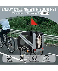 Streamdale Furniture Large Folding Dog Bike Trailer Capacity All-Terrain Pet Carrier