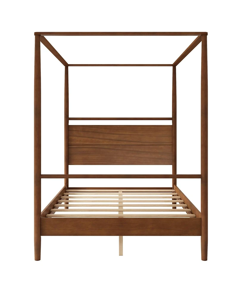 Streamdale Furniture Solid Wood Four-Poster Canopy Bed Frame, Full Size