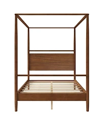Streamdale Furniture Solid Wood Four-Poster Canopy Bed Frame, Full Size